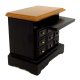 Dolls House Black Walnut Bedside Chest Nightstand Miniature Bedroom Furniture