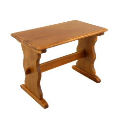 Dolls House Walnut Nook Trestle Table Miniature Kitchen Dining Room Furniture Dolls House Walnut Nook Trestle Table Miniature Kitchen Dining Room Furniture