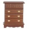 Dolls House Walnut Chest of Drawers Miniature Bedroom Furniture 1:12 Scale