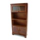 Dolls House Walnut Solicitors Bookcase 1 Glass Door 1:12 Study Office Furniture