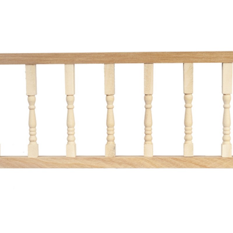 Dolls House Turned Porch Rail Miniature Builders DIY Bare Wood Set of 3 