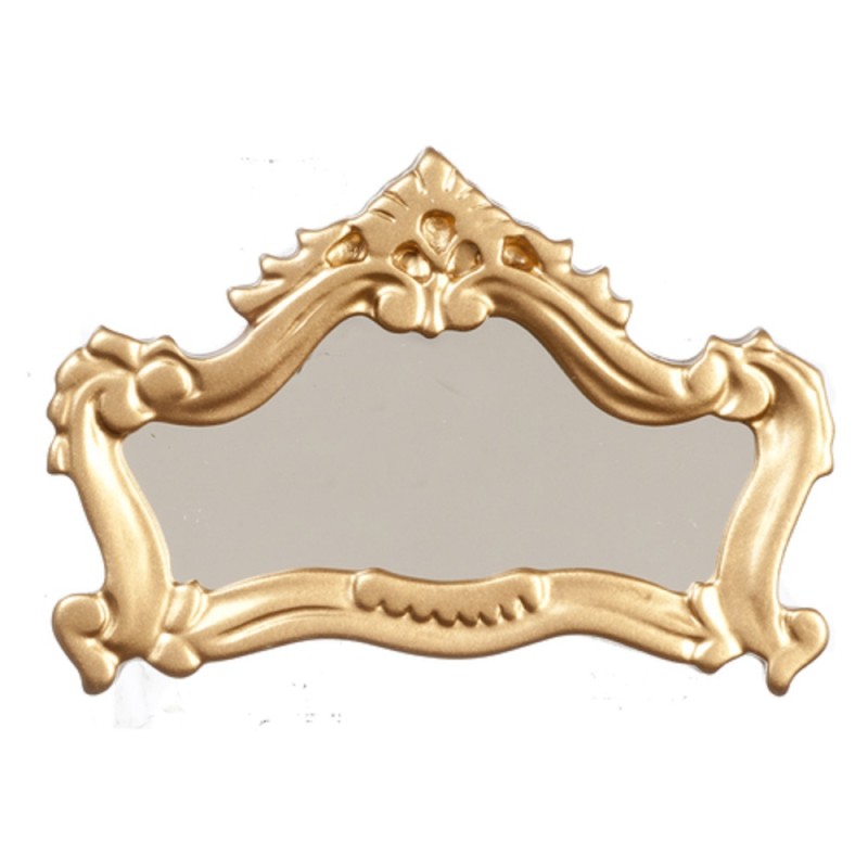 Dolls House Gold Framed Fireplace Mantelpiece Mirror Miniature 1:12 Accessory