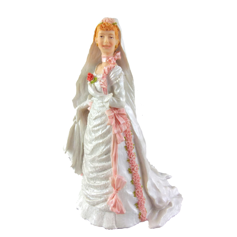 Dolls House Bride Lady in Wedding Dress Miniature Resin Woman 1:12 People