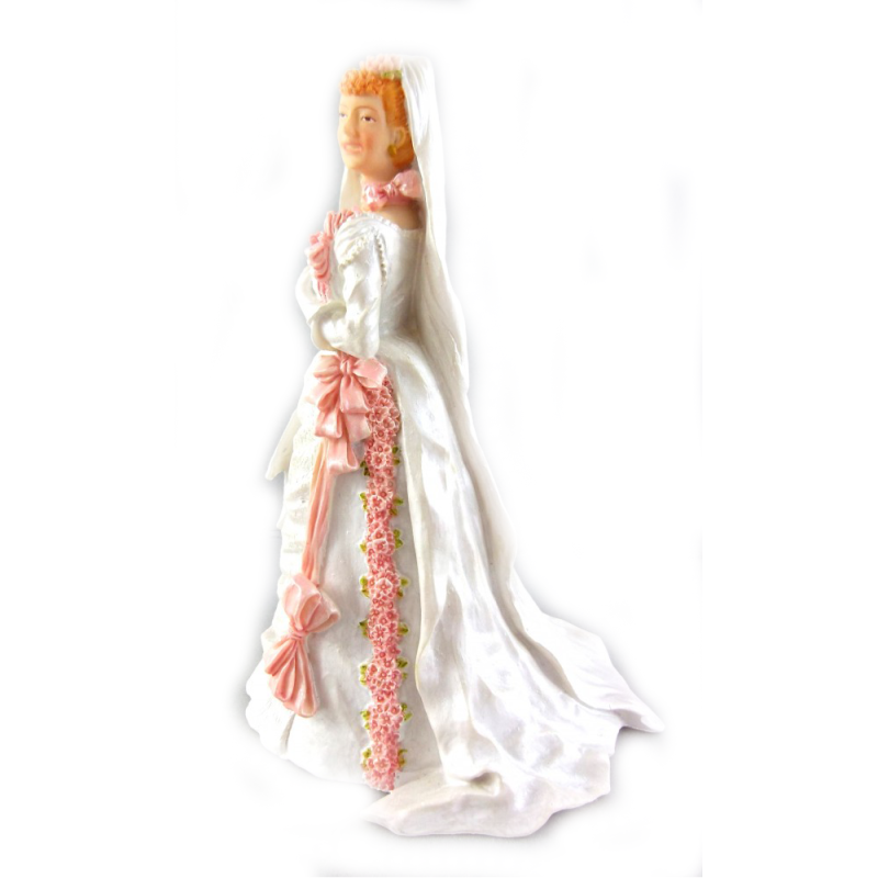 Dolls House Bride Lady in Wedding Dress Miniature Resin Woman 1:12 People