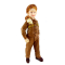 Dolls House Boy in American Coonskin Hunting Cap Miniature Resin 1:12 People 