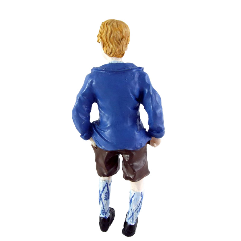 Dolls House 1950's Boy in Short Pants Jacket Miniature Resin People 1:12 Scale