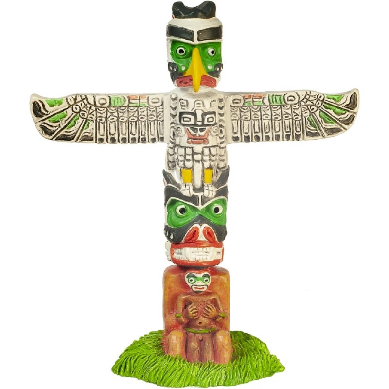 Dolls House Totem Pole Native American Western Statue Miniature Ornament 1:12