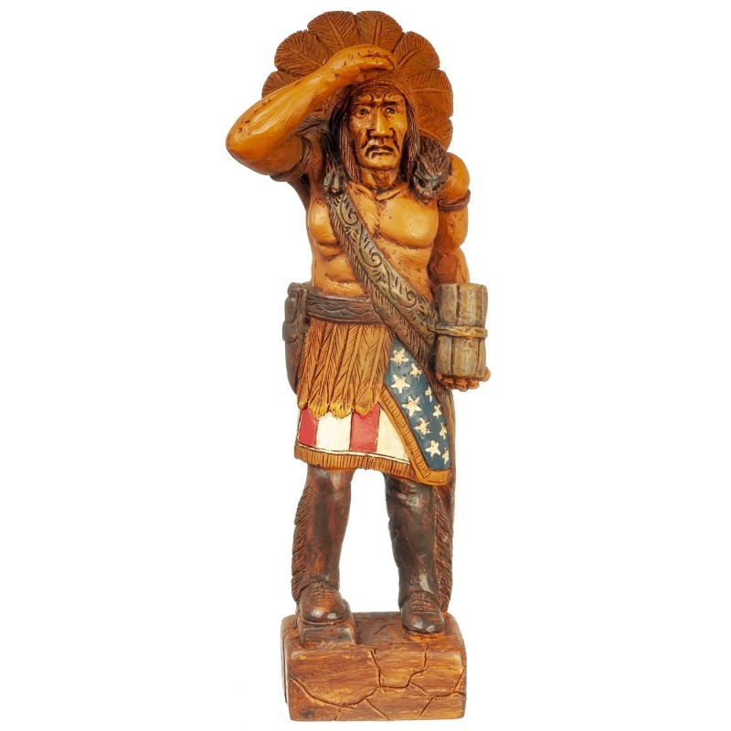 Dolls House Native American Indian Western Statue Miniature Ornament 1:12 Scale