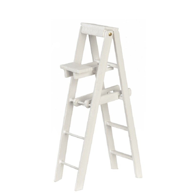 Dolls House White Step Ladders Large Miniature Decorators Accessory 