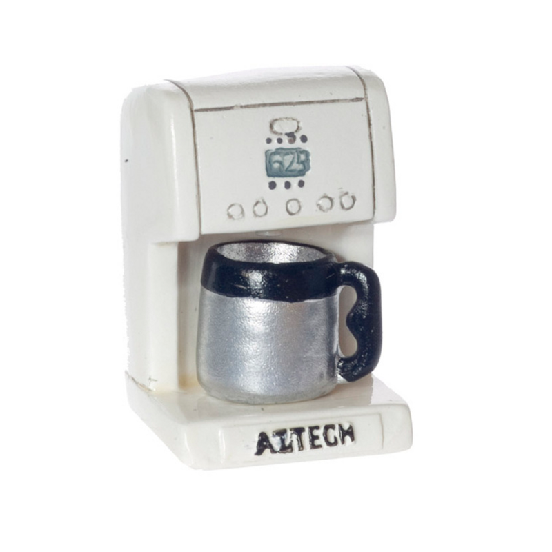  Dolls House Cream Coffee Machine with Mug Miniature Cafe Kitchen Accessory 1:12