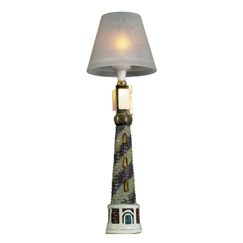 Dolls House Lighthouse Standard Floor Lamp Miniature 12V Electric Lighting 
