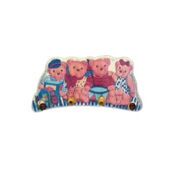 Dolls House Teddy Bear Coat Hooks Miniature Nursery Bedroom School Accessory