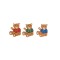 Dolls House 3 Wooden Teddy Bear Wall Decorations Miniature Nursery Accessory