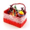 Dolls House Red Basket Full of Toys Miniature Nursery Kids Bedroom Accessory