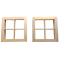 Dolls House 4 Pane Light Window with Moldings PK 2 Miniature Builders DIY