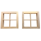 Dolls House 4 Pane Light Window with Moldings PK 2 Miniature Builders DIY