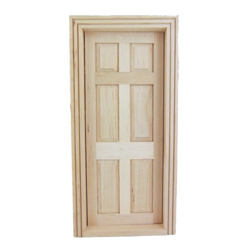 Dolls House Classic Wooden 6 Panel Interior Door Builders DIY 1:12 Accessory