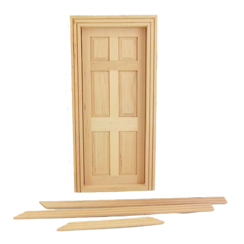 Dolls House Classic Wooden 6 Panel Interior Door Builders DIY 1:12 Accessory