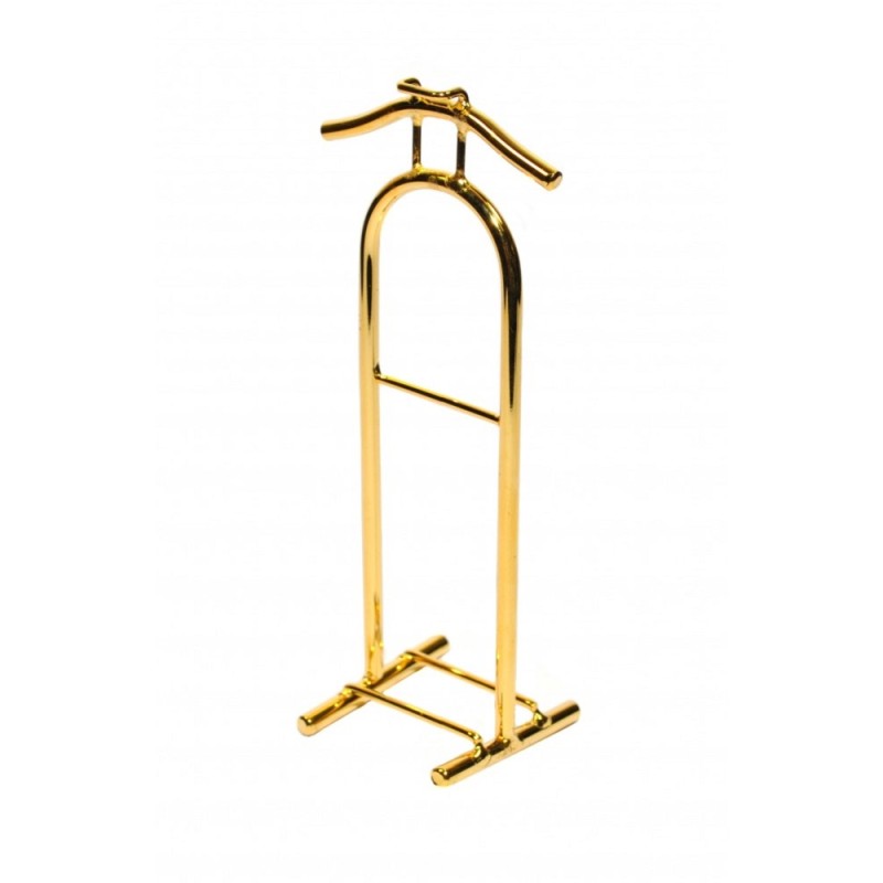 Dolls House Vintage Brass Valet Clothes Stand Miniature Gents Bedroom Furniture