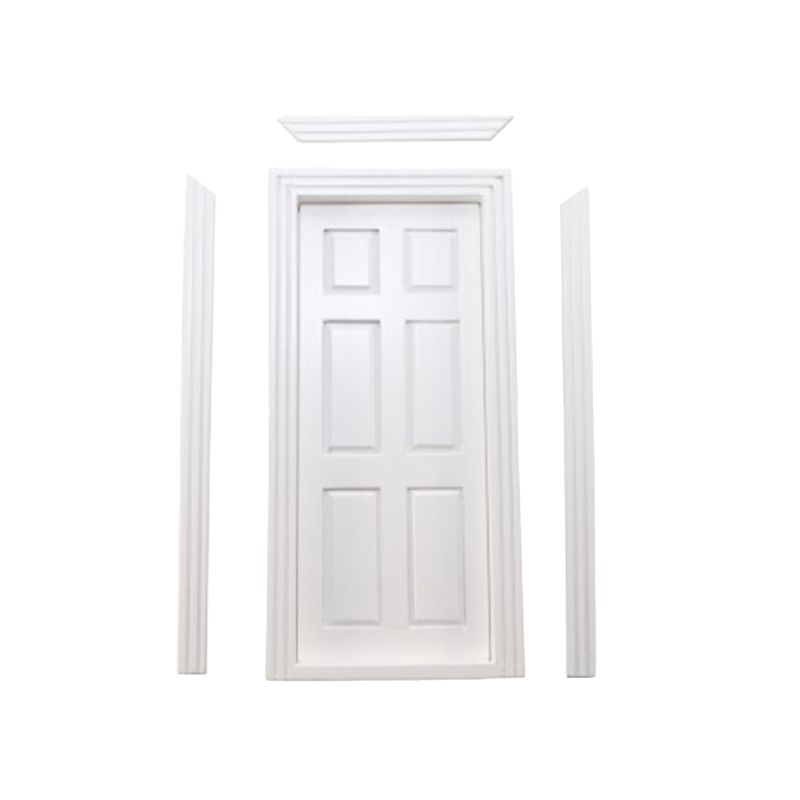 Dolls House White 6 Panel Interior Door Miniature Builders DIY Accessory 1:12