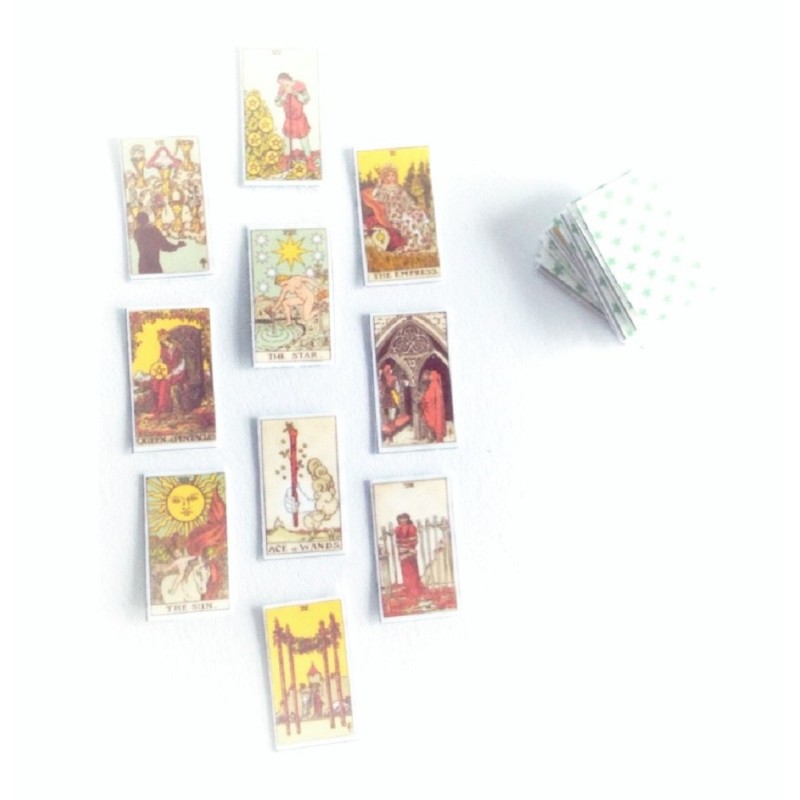 Dolls House Deck of Tarot Cards Miniature Study Accessory 1:12 Scale