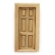 Dolls House Bare Wood 6 Panel Internal Door 1:24 Half Inch Scale DIY Builders
