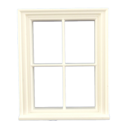 Dolls House 1:24 Scale Classic White Plastic Georgian 4 Pane Window Half Inch Dolls House 1:24 Scale Classic White Plastic Georgian 4 Pane Window Half Inch