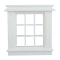 Dolls House Miniature Plastic Georgian Window Frame 9 Pane 1:24