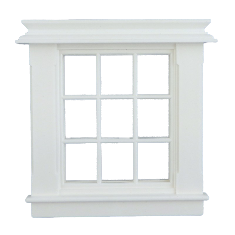 Dolls House Miniature Plastic Georgian Window Frame 9 Pane 1:24