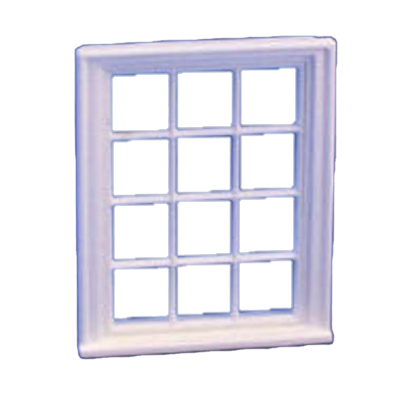 Dolls House Miniature Plastic Victorian Window Frame 12 Pane 1:24