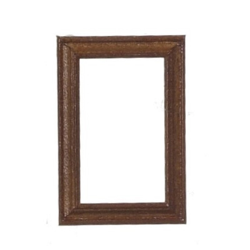 Dolls House Empty Walnut Picture Painting Frame Miniature 1:12 Scale Accessory 