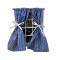 Dolls House Blue Gingham Curtains on Rail Tied Back Miniature 1:12 Accessory