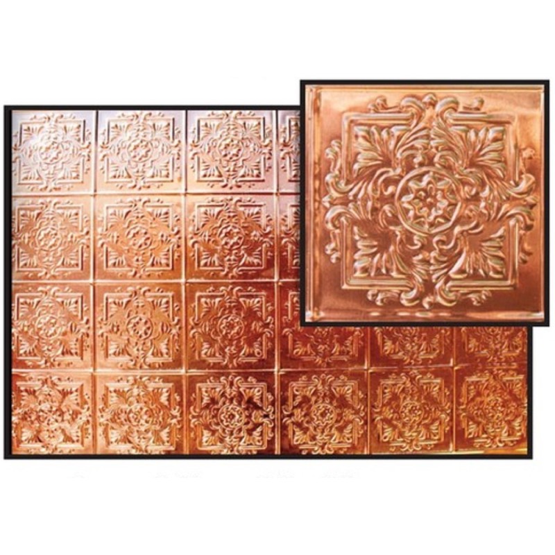 Dolls House Real Copper Ceiling Miniature 1:12 Scale 9.3/4  x  6.3/4 inches