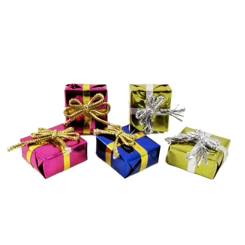 Dolls House Gift Wrapped Christmas Birthday Present Boxes Miniature Accessory
