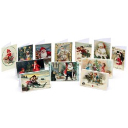 Dolls House 12 Old Fashioned Christmas Cards Miniature Decoration Accessory 1:12 Dolls House 12 Old Fashioned Christmas Cards Miniature Decoration Accessory 1:12