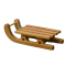 Dolls House Small Christmas Snow Accessory Flyer Sled Sledge Sleigh Miniature 