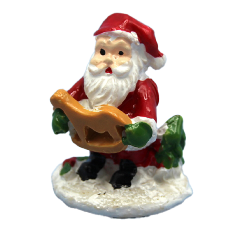 Dolls House Father Christmas Ornament Miniature Santa Claus Cake Accessory