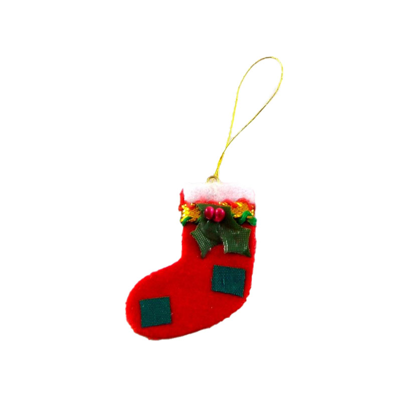 Dolls House Red Hanging Stocking Miniature 1:12 Christmas Decoration Accessory