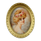Dolls House Miniature Lady Portrait Picture in Oval Gold Frame B