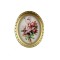 Dolls House Miniature Posy of Flowers Picture in Oval Gold Frame