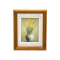 Dolls House Daffodils in Vase Picture Painting Walnut Frame Miniature Accessory