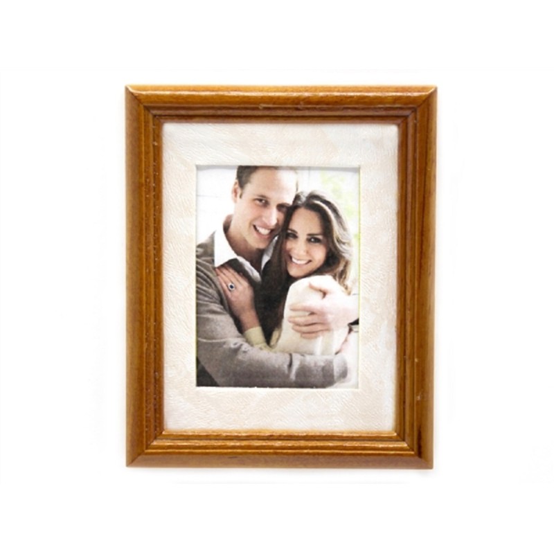 Dolls House Royal Engagement Picture Painting Walnut Frame Miniature Accessory
