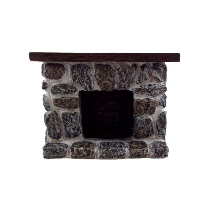 Dolls House 1:12 Scale Miniature Furniture Resin Stone Fieldstone Fireplace