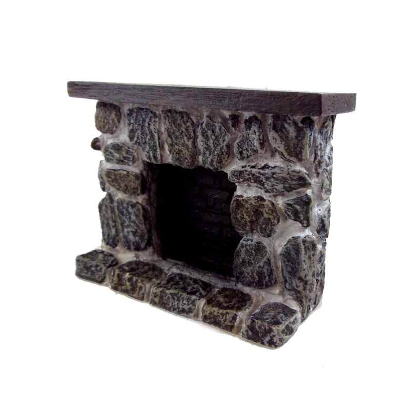Dolls House 1:12 Scale Miniature Furniture Resin Stone Fieldstone Fireplace