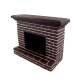Dolls House Miniature 1:12 Scale Furniture Resin Red Brick Fireplace