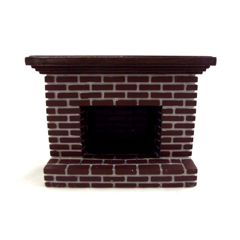 Dolls House Miniature 1:12 Scale Furniture Resin Red Brick Fireplace