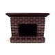 Dolls House Miniature 1:12 Scale Furniture Resin Red Brick Fireplace