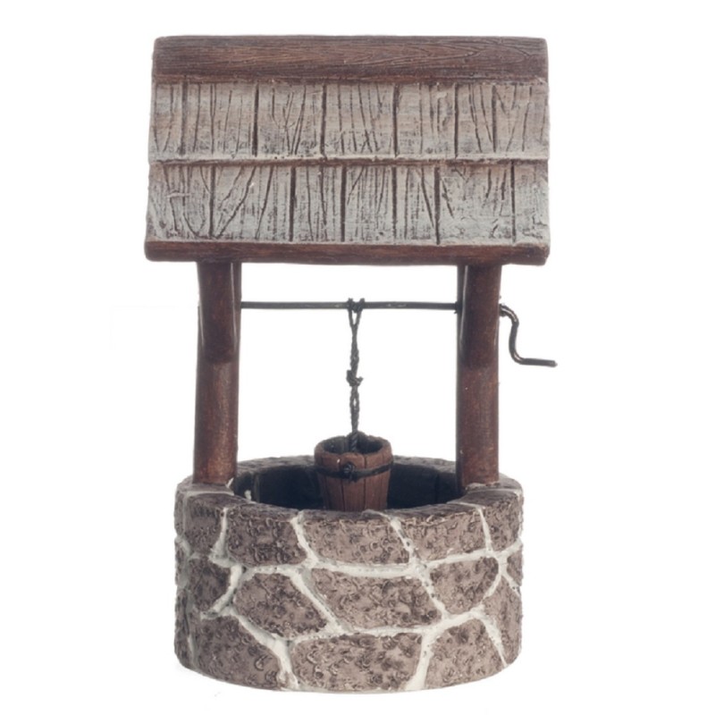 Garden Traditional Small Fieldstone Water Wishing Well | Town Square ...